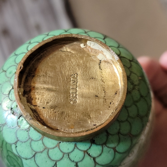 Chinese cloisonne vase - Picture 3 of 3